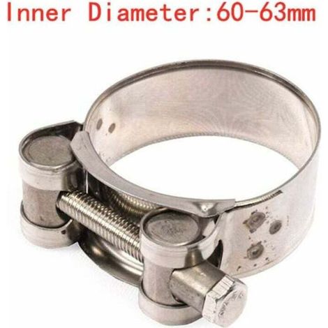 Fascetta per tubo di scarico, fascetta universale in acciaio inox per scarico moto, fascetta per scarico turbo, marmitta, fascette per scarico a banda stretta (1/5)