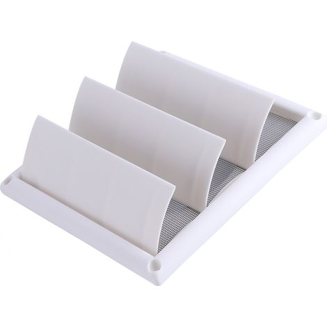 grille de ventilation murale en plastique à 3 volets avec filet, neuve, 20 x 20 cm (1/5)