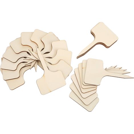 Lot de 50 mini ardoises en bois, pancartes tableau noir pour messages, écriteaux de signalisation, tablettes de craie pour étiquettes, décoration vintage (1/5)