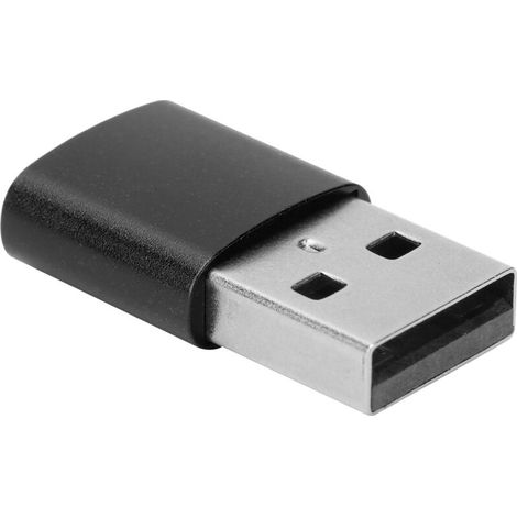 USB-C-Buchse auf USB-Stecker Adapter, 3A Schnellladekabel, Konvertierungskabel für PC, MacBook, Smartphone (Schwarz) (1/5)