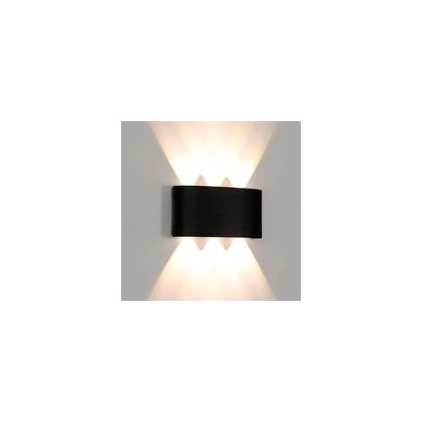 Applique murale LED étanche IP65 6W – Lumière blanche chaude 3000K – Aluminium moulé – Éclairage moderne Up/Down – 7 à 12 m² (1/5)