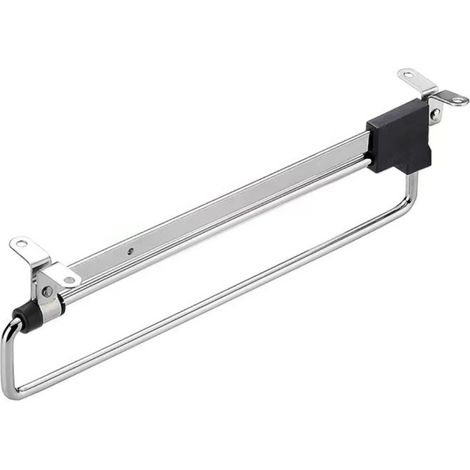 1 Tringle télescopique, Tige de placard extensible, Acier électrophorétique, Charge 50 kg, Pour armoire penderie (1/5)