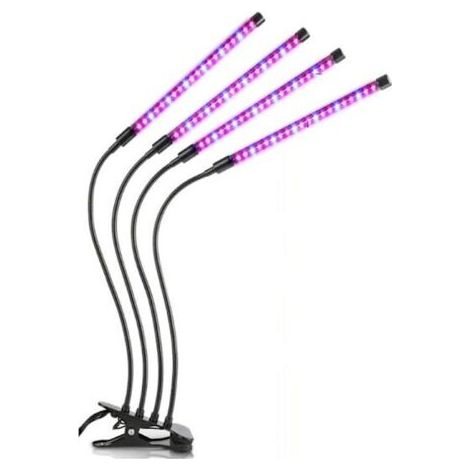 Lampe horticole/éclairage pour plantes, comprenant 4 tubes fluorescents LED flexibles, 1 paquet (1/5)