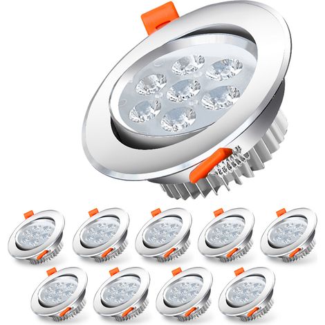 10x LED Einbaustrahler Deckenleuchte Einbauleuchte 3W Warmweiß 245LM 6500K Decken-Spots mit Trafo (1/5)