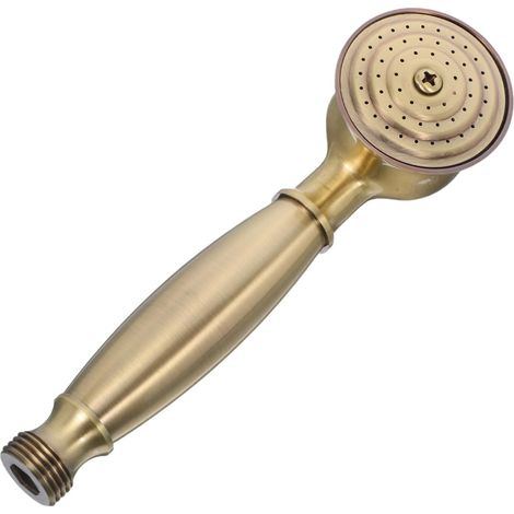 Pommeau de Douche Vintage avec Douchette Jet Haute Pression Pommeau de Douche Cuivre Brossé pour Salle de Bain Accessoires de Coin Carrelé (1/5)