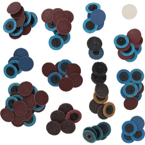 Lot de 101 Disques à Poncer en Nylon – Haute Densité Résistante à l'Usure pour Bois et Métal, Kit Abrasif Complet avec Tampons (1/5)