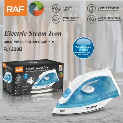 (Bleu) Fer à vapeur portable standard européen - Petit fer à repasser (1/5)