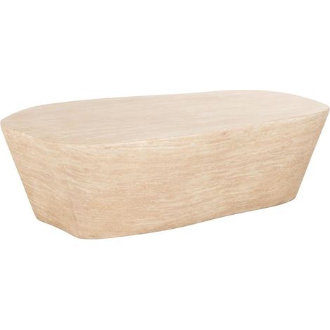 Table de café design faux travertin - Pierre (1/5)