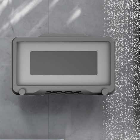 Neue, bohrfreie Handyhalterung für Bad/Toilette, wasserdicht, himmelgrau (1/5)