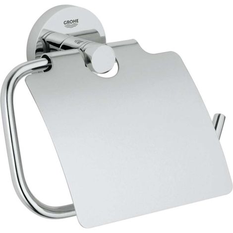 Grohe – Dérouleur de papier toilette mural chromé – Finition résistante et facile à nettoyer – Installation rapide avec instructions claires