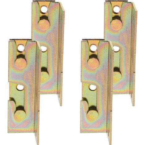 Luxshiny Supports pour Rieles de Cama Hierro 4 Piezas Pulgadas (1/5)