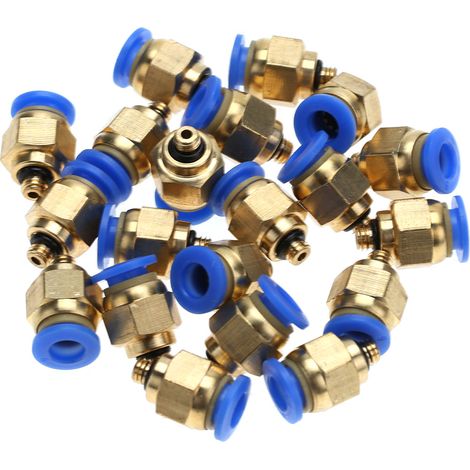 Raccord rapide pneumatique pour tuyau d'air de 4 mm, filetage mâle, connecteur droit à insertion (PC4-M5, 20 pièces) (1/5)