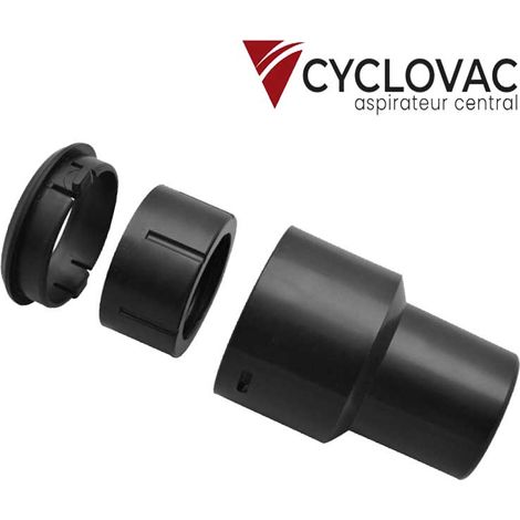 Atepac – Embout à visser pour flexible standard – Poignée RETRAFLEX et HIDE-A-HOSE – Longueur 2m – Diamètre intérieur 32mm – Pour aspiration centralisée