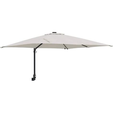 Parasol de jardin couleur sable, 248,5 x 247,5 x 160 cm (1/5)