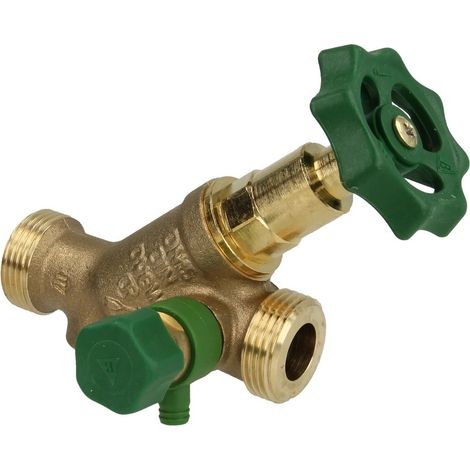 Vanne à passage direct 3/4’’ FM avec purge et avec broche non montante