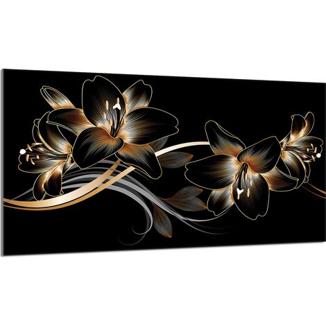 Plaque de protection en verre pour poêle 90x52 Orchidea (1/5)