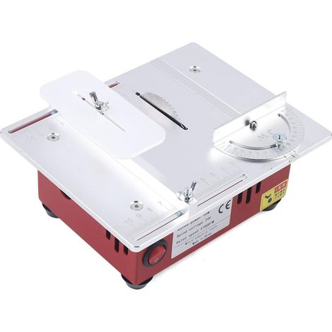 Mini sega da tavolo, 96W, modello fai da te, per la lavorazione del legno, piccola sega da tavolo, 9200 giri/min, piccola macchina da taglio fai da te, mini motosega