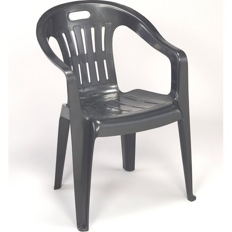 Sessel Piona antrazit mit Armlehnen 56 x 55 x 78 cm
