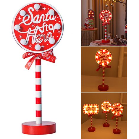 Panneau de lampadaire de Noël, décoration de Noël avec lumière LED, lumières décoratives de Noël, cadeaux de Noël (1/5)