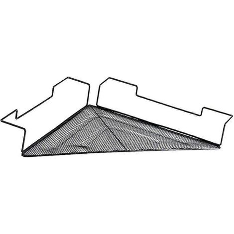 Étagère de rangement d'angle en fil métallique pour bureaux cloisonnés, étagère d'angle en maille gain de place pour bureaux cloisonnés et dortoirs (1/5)