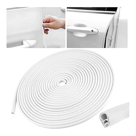 10m Protection Portiere Voiture, 7mm10mm Protege Portiere Voiture, Protection Porte Voiture Forme U Porte Voiture, Coffre, Protection D'impact Capot (Blanc) (1/5)