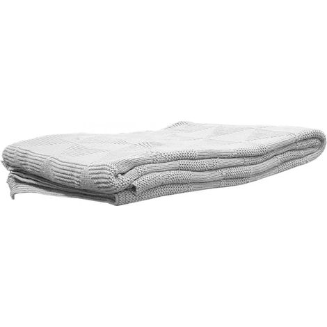 Plaid bébé tricot en coton gris clair 100 x 150 cm - TRIXIE 6767 (1/4)