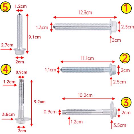 10-teiliges Hochleistungs-Reparaturset für Hinterachs-Querlenker, geeignet für die Reparatur und Aufrüstung des Fahrwerks von Volkswagen Golf 5/6 Touran und Audi. (1/5)