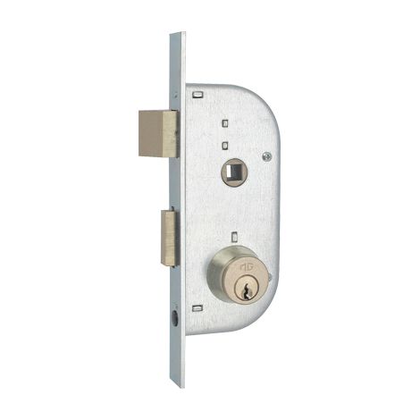 SERRATURA CANCELLO INFILARE 147 MG - B.Q ZINC F.MM 20 C.TONDO M2+SCR+Q8 E.MM 32 CF=PZ2- 1 confezioni