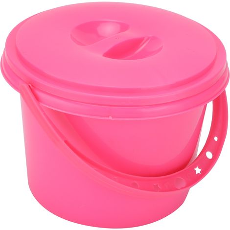 MultiFunction Paint Brush Tub Plastic 2 Compartments Bucket with Palettes for Color Mix(YJ004 Pink ) (1/5)