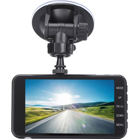 Enregistreur de conduite pour voiture avec vision nocturne HD, double objectif, en métal, caméra avant et arrière 1080p.