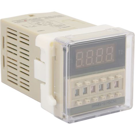 O111ROM DH48s s-2Z Minuterie à affichage LCD durable, relais temporisé 8 broches 0,1S-99H (24VAC/DC) (1/5)