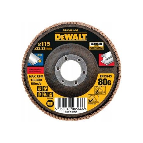 Dischi abrasivi DeWalt dt30621 115 mm grana 80 10 pezzi