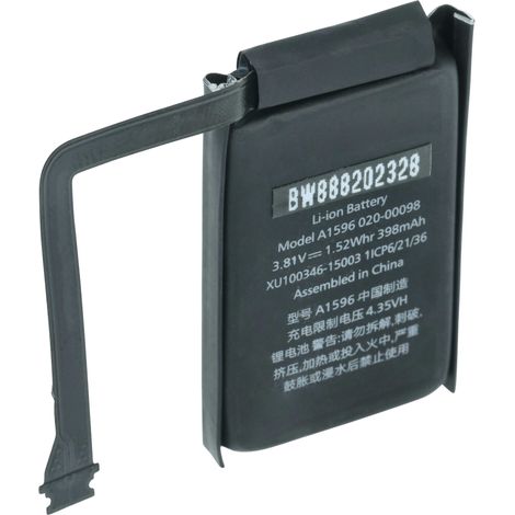 vhbw Batterie remplacement pour Apple A1596 pour casque audio, écouteurs sans fil (390mAh, 3,8V, Li-polymère)