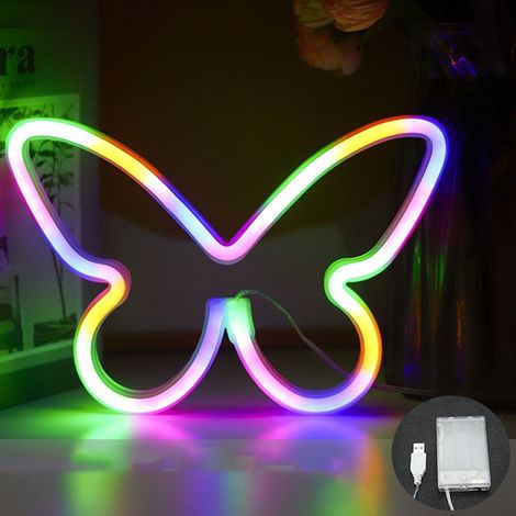 Neon Sign - LED Flexible Strip Light - USB Or 3x AA Battery Powered - Wall Decor For Bedroom Dorm Party - 1 Piece (1/3)