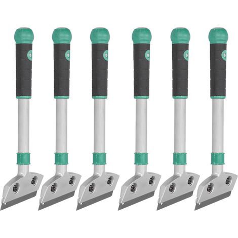 Lot de 6 grattoirs à mastic mural en alliage d'aluminium, outil de nettoyage de sols professionnel à main, 30 cm (1/5)
