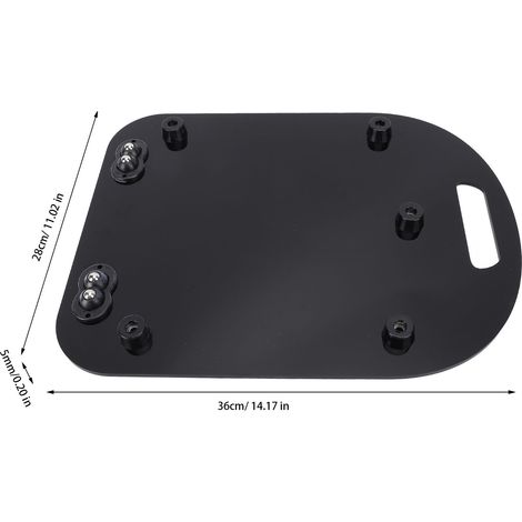 Ortviai Tapis de glissement pour mixeur Thermomix TM5 et TM6 – Noir avec poignée ergonomique et patins protecteurs (1/4)
