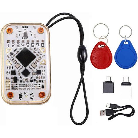 Lecteur de puce RFID Chameleon Ultra + émulateur de carte à puce porte-clés UID/8268 125K 13,56 MHz, outil de décodage NFC (1/5)