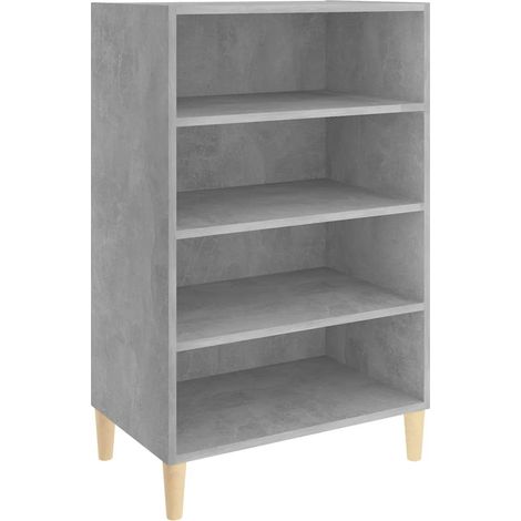 Buffet Commode Armoire Luxueux, pour Salon Chambre Entrée Cuisine, Gris béton 57x35x90 cm Aggloméré OIB3348E (1/5)