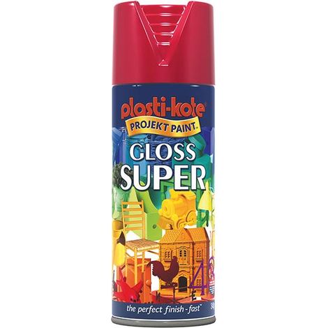 PlastiKote 440.0011120.076 Gloss Super Spray Bright Red 400ml PKT1120 (1/3)