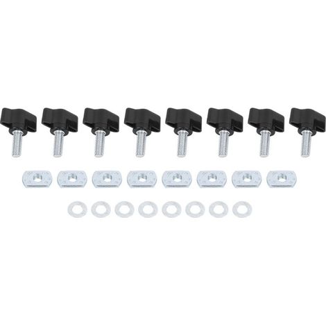 Kit de fixation rapide pour toit rigide avec écrou-vis M8 (25 mm) compatible Jeep Wrangler YJ, TJ, JK