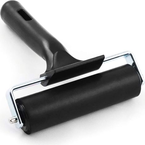 Rubber Printing Rollers, Rubber Rollers, Printing Rollers, Oil Painting Tools for Arts and Crafts, Black, 10cm (1/5)