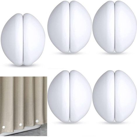 Filiyano-Poids pour rideaux de douche recouverts de silicone, aimants puissants pour rideaux de douche (1/5)