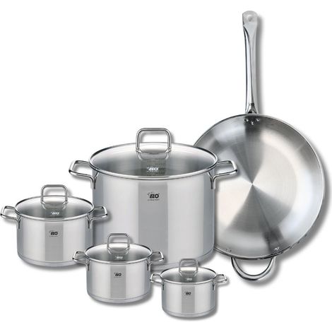 Set de 1 Poêle de cuisson 32 cm et 4 faitouts 12, 14, 16 et 26 cm Elo Profi Citrin (1/5)