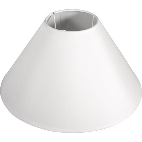 Abat - jour, rond, conique, blanc, 30 cm ø en bas,