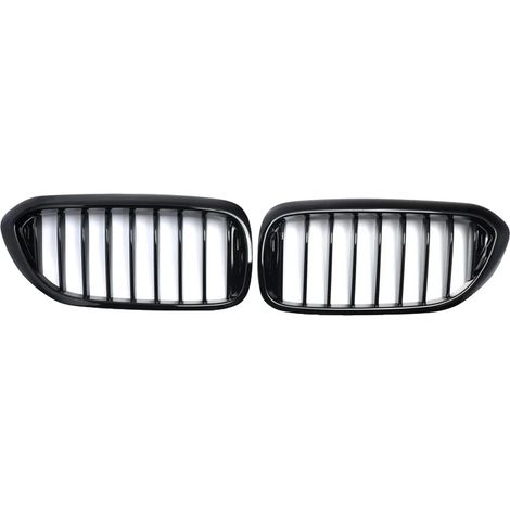 Rejilla del radiador, negro brillante, ajuste perfecto para BMW Serie 5 2017-2020 (1/2)