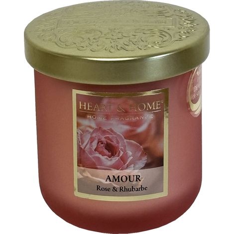 Bougie Heart and Home Rose, yuzu et Rhubarbe (1/2)