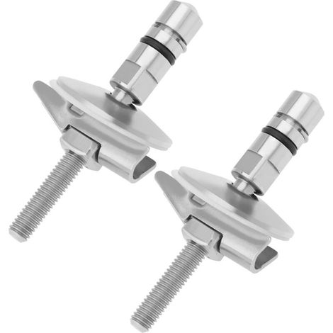 1 Paire de Charnières de Fixation d'abattant de WC M6 x 71,5mm en Acier Inoxydable Support de Fixation de Charnière d'abattant de WC C0102G Compatible avec LUVETT (1/5)