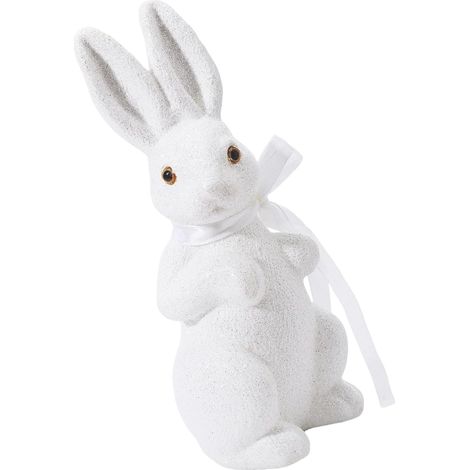 Statue de lapin scintillante colorée et portable pour les décorations de vacances, sans danger pour les loisirs créatifs, les fournitures d'ornement, figurine de lapins en mousse scintillante (1/5)