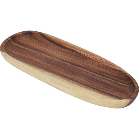 Unregelmäßige Holzablage, Aufbewahrungstablett für Snacks und Obst, Tischaccessoire, Fast-Food-Tellerdekoration, 30 x 12 cm (1/5)