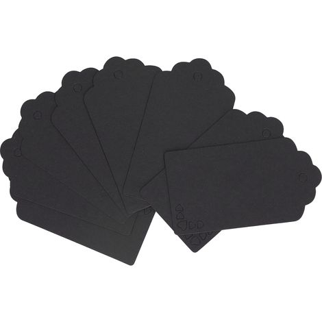 100 étiquettes pour vêtements en papier kraft double face, avec 30 mètres de corde en jute, idéales pour les mariages, Noël, Thanksgiving, noires.